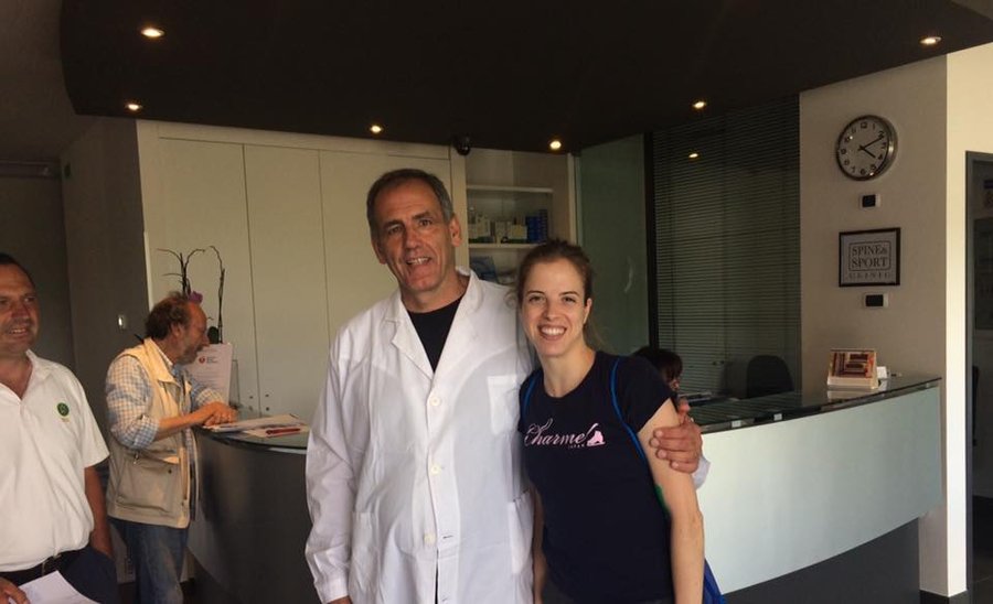 Carolina Kostner con il Dott. Fanton